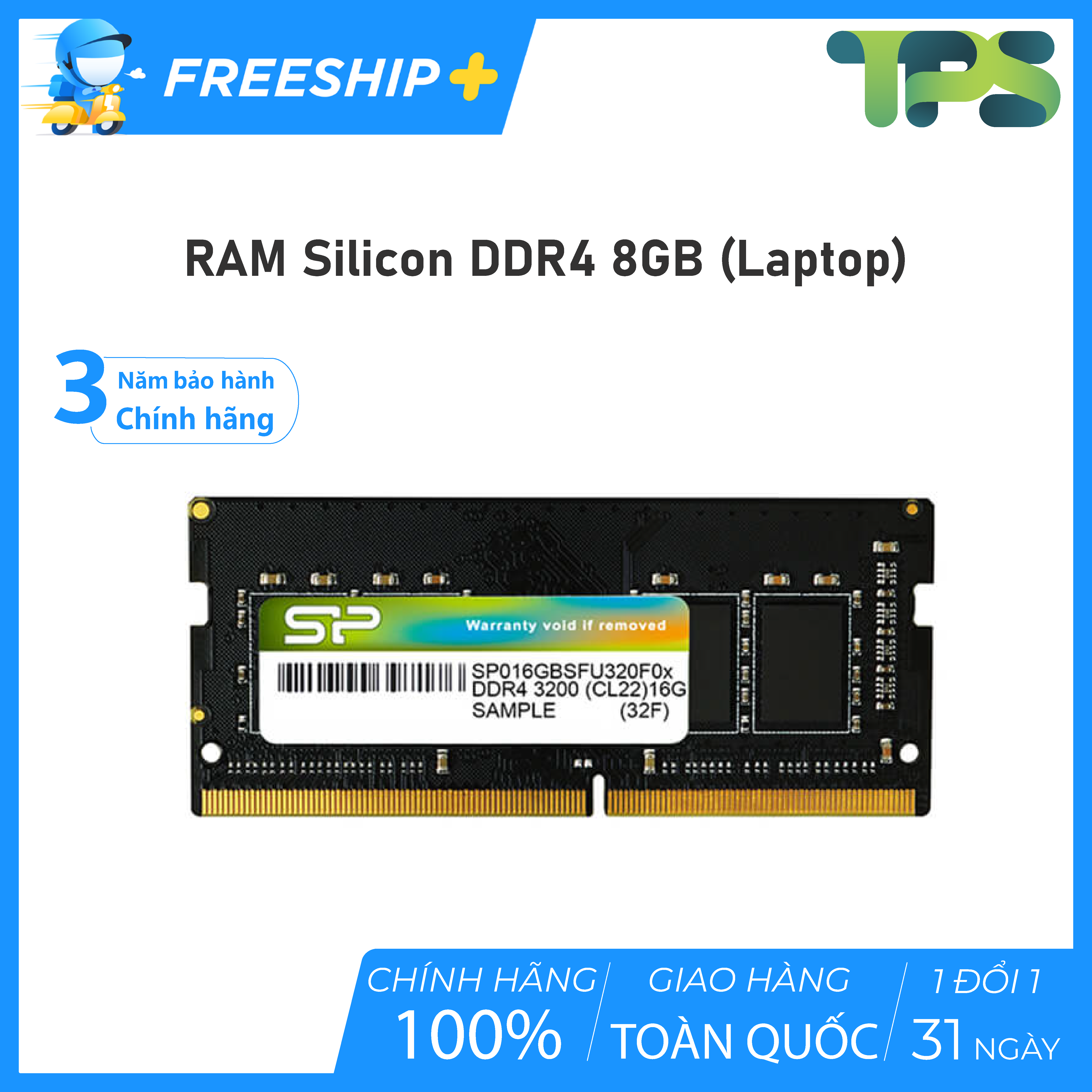 Ram Laptop Silicon Power DDR4/8GB Bus 3200 Mhz| Hàng chính hãng