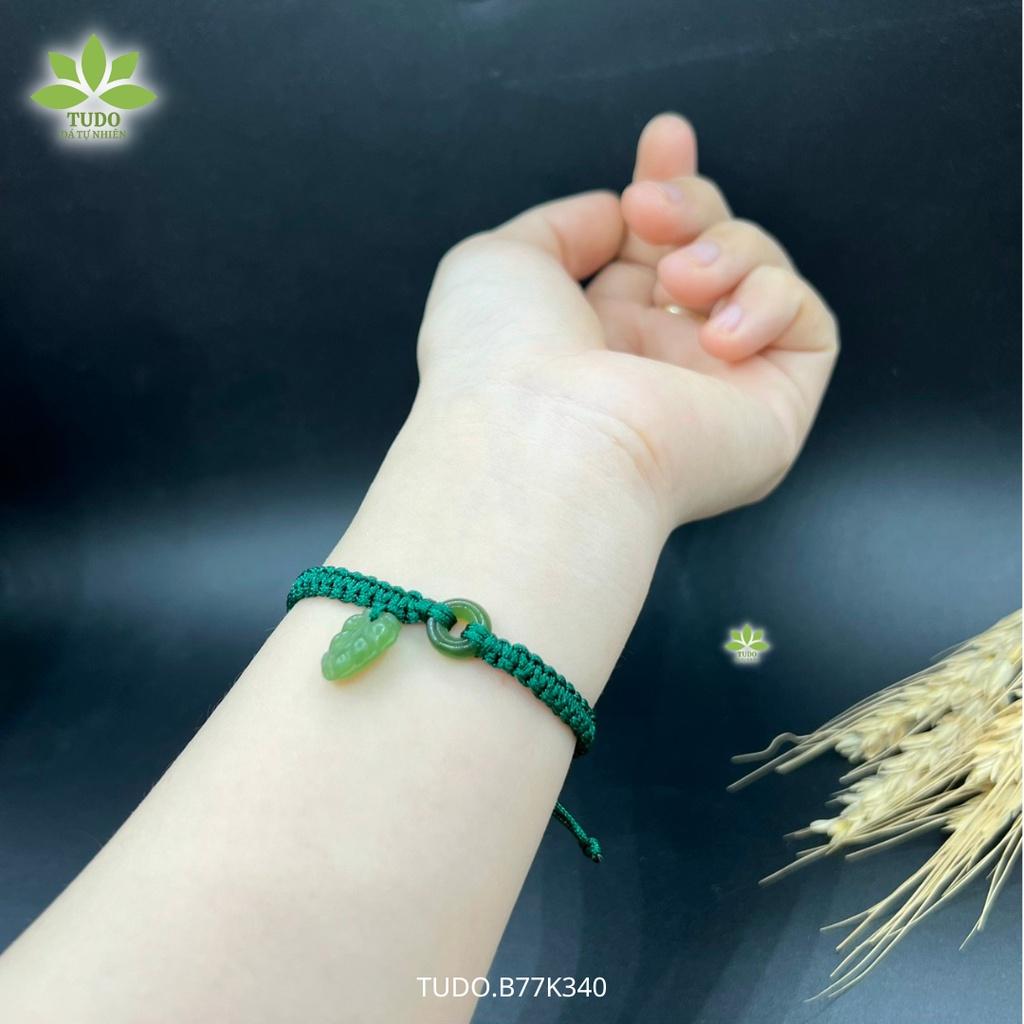 Vòng Tay Nữ Đẹp - Vòng Phong Thủy Đa Mệnh TUDO VTCNB B77K340 Charm Lá Bồ Đề, Đồng Điếu Hippy