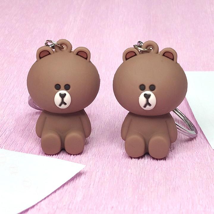 Móc khóa gấu Brown cao 4.5cm ✓Hàng mẫu 2