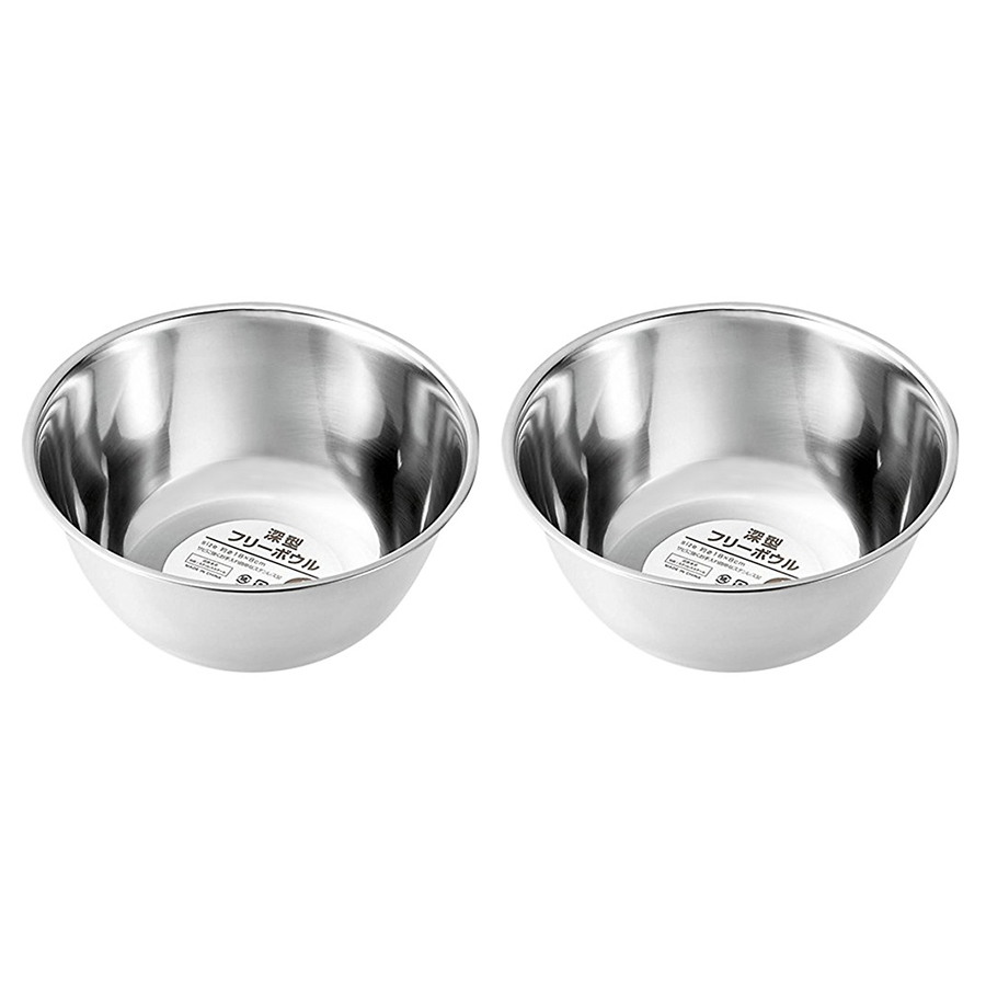 Tô Inox Echo 18cm 0336-318 Nhật Bản (2 Cái)