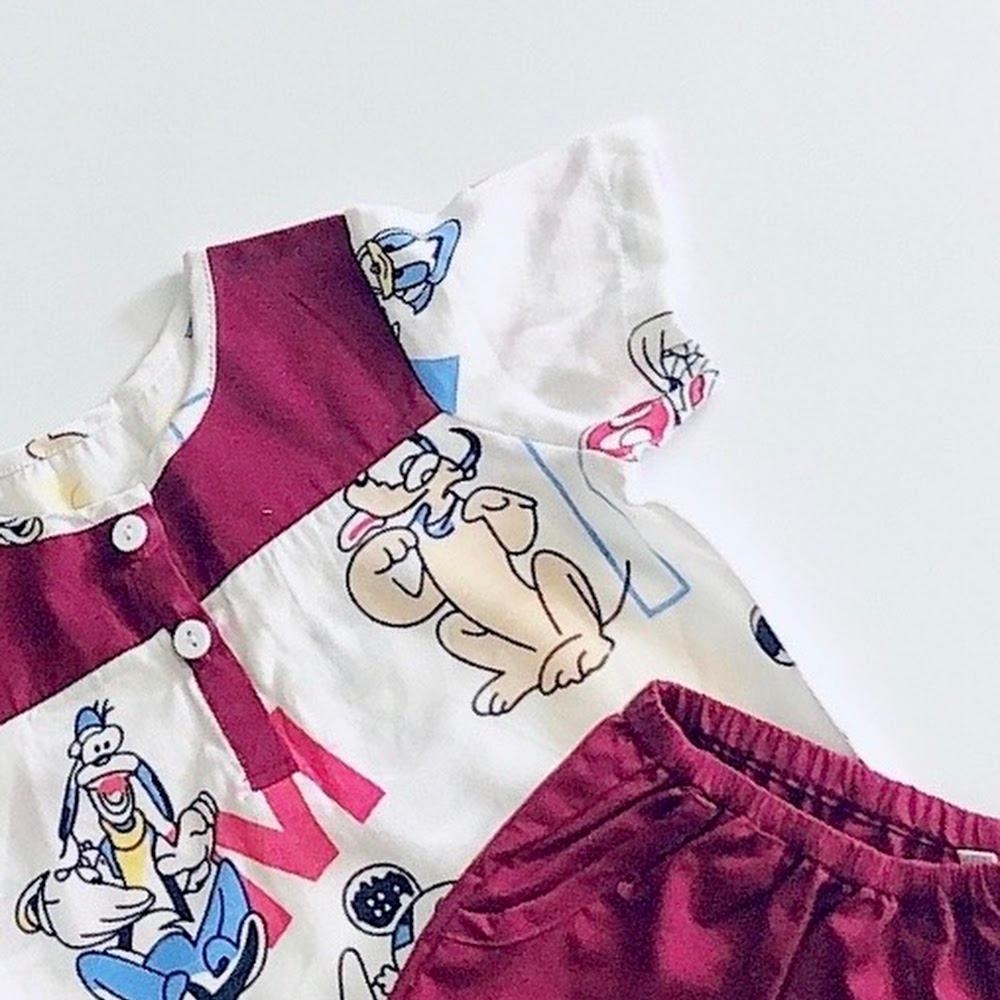 Bộ quần áo ngắn bé trai họa tiết Mickey đỏ cotton - AICDBTWOJBEY - AIN Closet