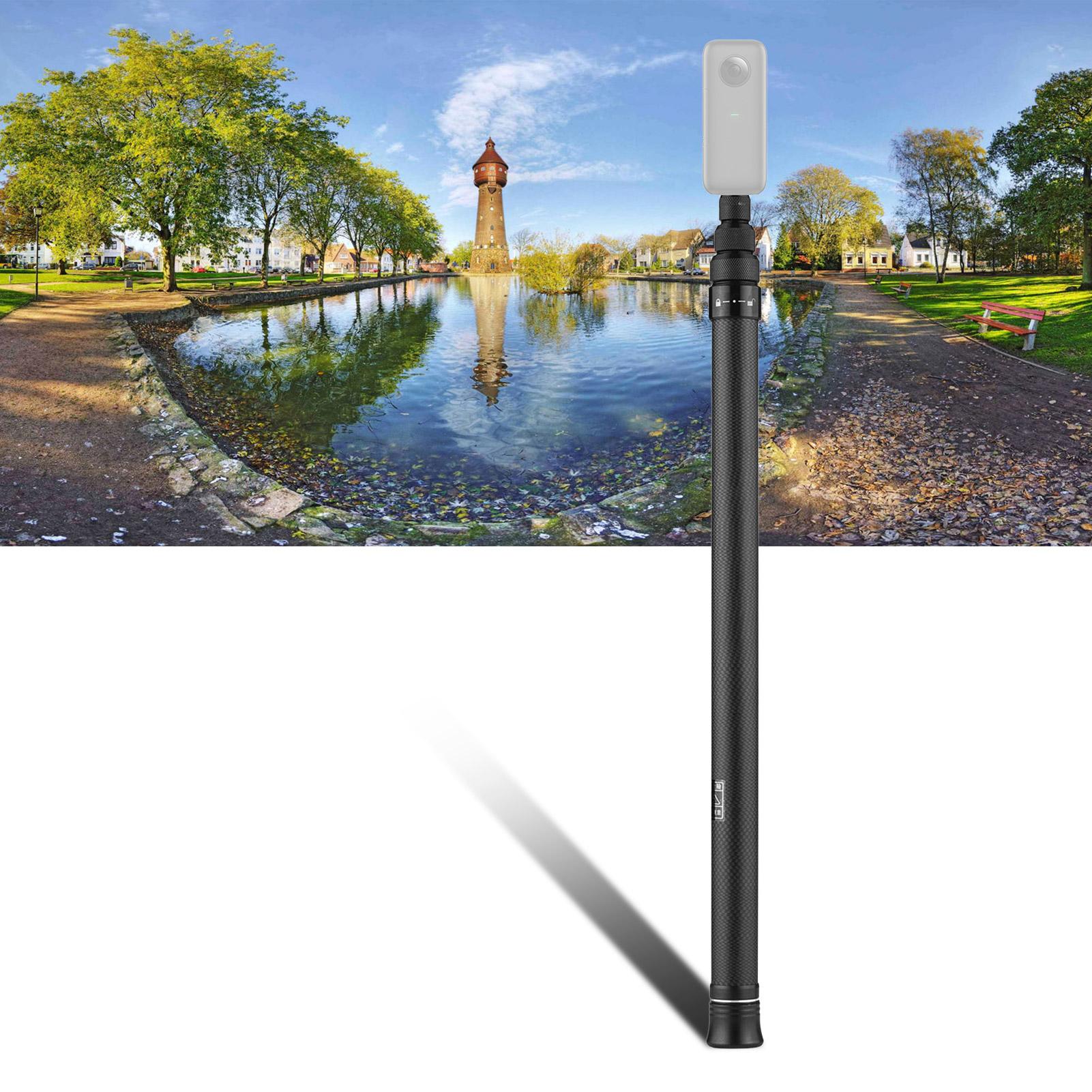 9.8ft Carbon Fiber Selfie Stick Extension Pole with 1/4 Inch Screw Replacement for Panoramic Camera Action Camera