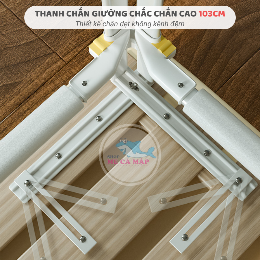 Thanh chặn giường nâng hạ 1 bên, thanh chắn giường cao 103cm có 3 màu