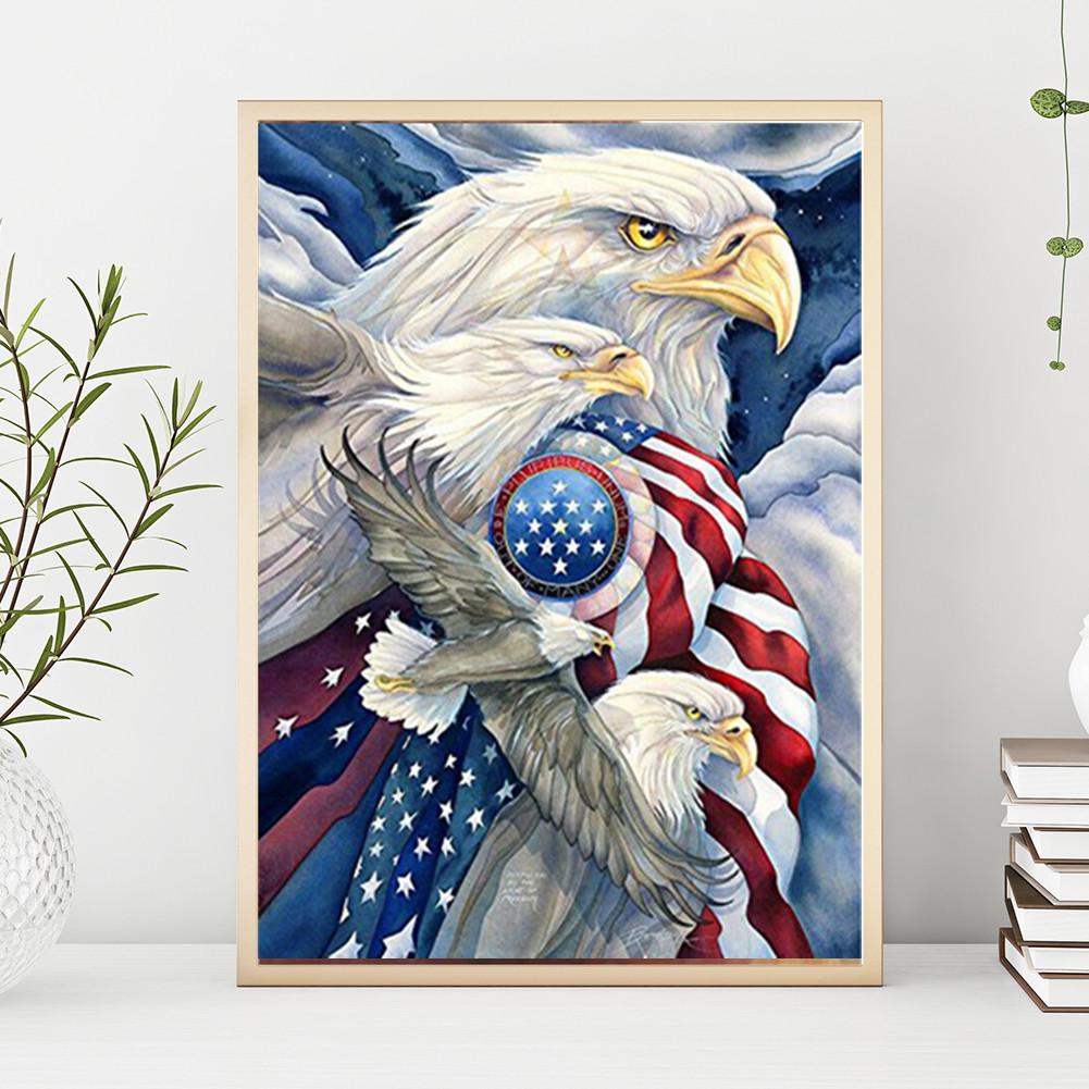 Tranh đính đá 5D hình đại bàng 12 x 16 inch