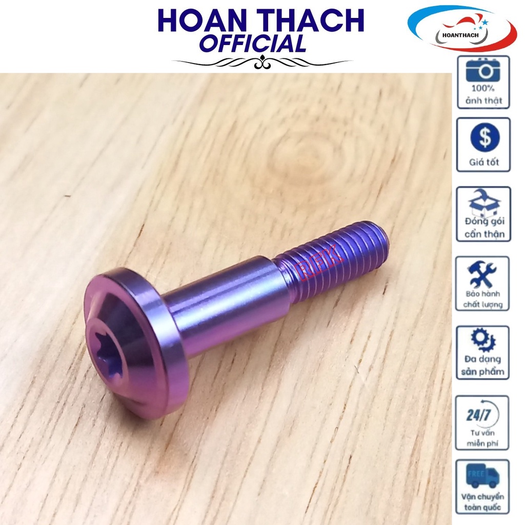 Ốc titan GR5 6L32 tay thắng Tím dùng cho nhiều dòng xe SP010482 (giá 1 con)