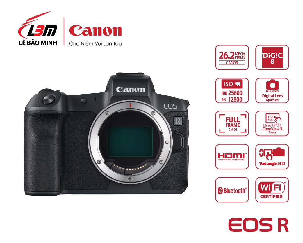 Máy ảnh Canon EOS R Body - Hàng Chính Hãng