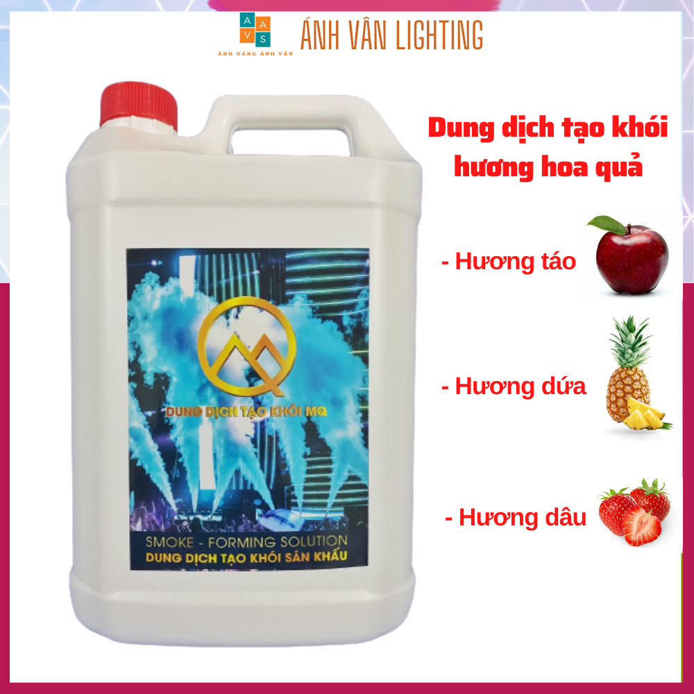 Dung Dịch Tạo Khói Sân Khấu Hương Hoa Quả Thiên Nhiên MQ Smoke Loại Đặc Chưa Pha Nước | Dầu tạo khói | 1 Can Chứa 1,5 L