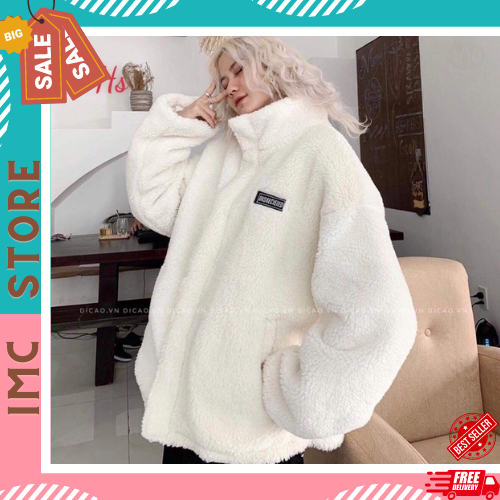 Áo Khoác Nữ Khoá Kéo Dài Tay Dáng Rộng G045