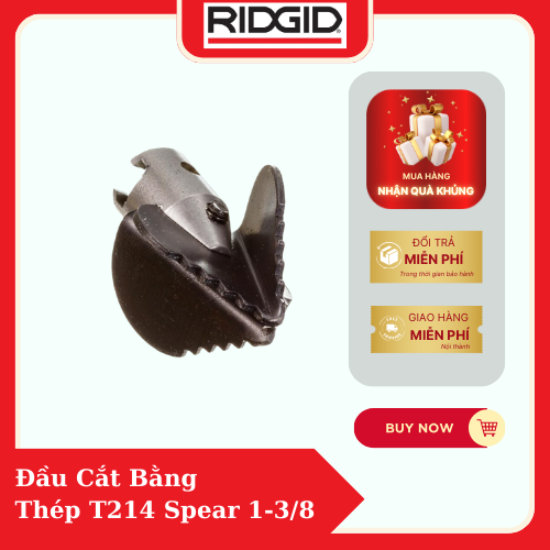 Phụ Kiện Máy Thông Tắc Đường Ống Đầu Cắt Bằng Thép T214 Spear 1-3/8 (63050) Số 1 Tại Mỹ - Hàng Chính Hãng