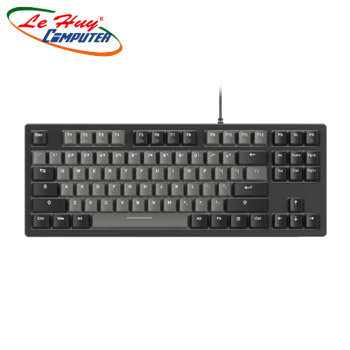 Bàn phím cơ Gaming DAREU EK87 v2 Gray Black Dream Switch - Hàng chính hãng
