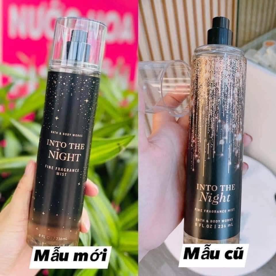 Chai xịt toàn thân body mist bath&amp;body into the night 236ml  MẪU MỚI ( không xuất hóa đơn đỏ )