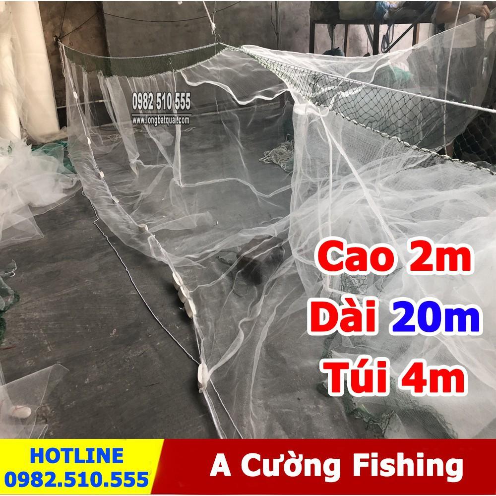 ( khuyến mại ) Lưới Quét cá - Lưới kéo cá - Lưới vét cá cao 2m dài 20m túi 4m giá rẻ ( đại hạ giá )