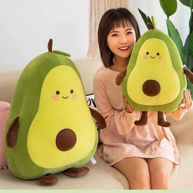 Gối Ôm Quả Bơ Xanh Cực Yêu Nhồi Bông Xoắn Cao Cấp Xuất Nhật Siêu Mềm Mịn