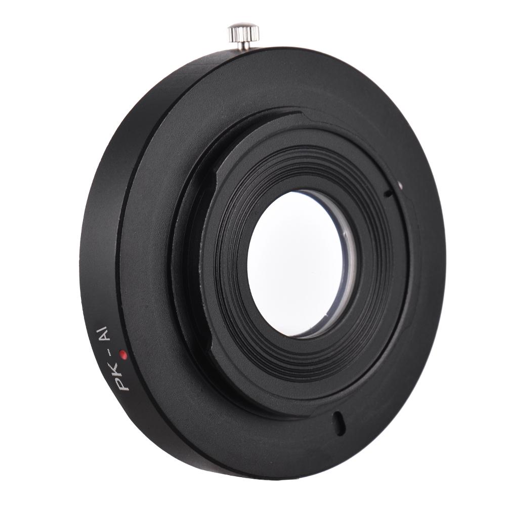 PK-AI Lens Mount Adapter Ring with Optical Glass for Pentax K Mount Lens to Fit for Nikon AI F Mount Camera Body Focus