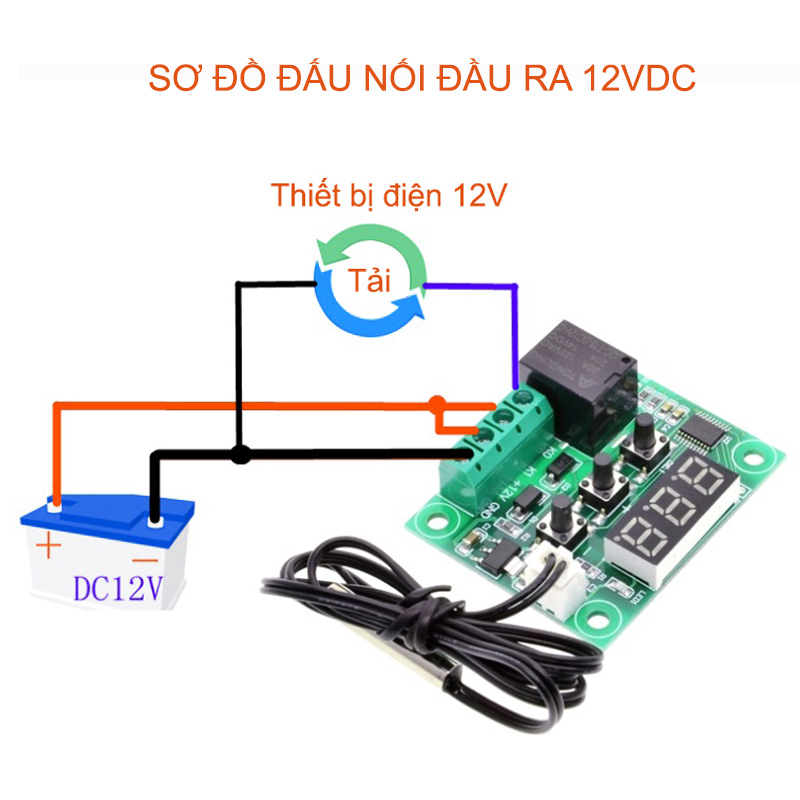 Module mạch công tắc nhiệt độ với đầu bản biến rời nên có thể ngâm trong nước W1209