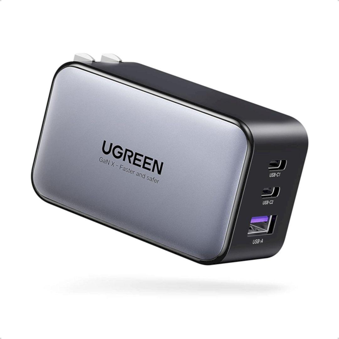 Ugreen 40795 Củ sạc công suất 100W 2 type c + 1 usb A Smart Charger chân cắm EU CD254 Hàng chính hãng