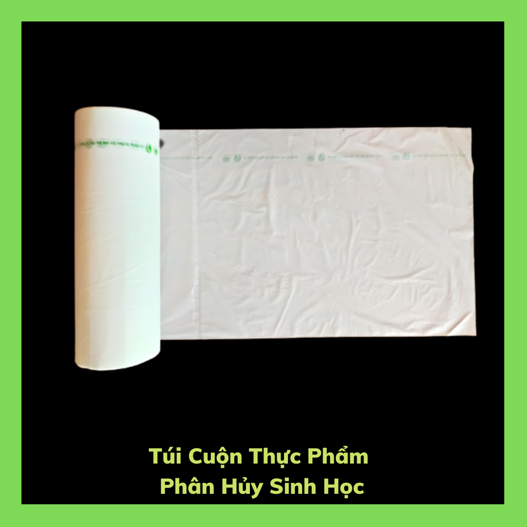 Sét 2 Kí Túi Ni Lông Đựng Thực Phẩm - Phân Hủy Sinh Học - Dạng Cuộn - Màu Trắng Sữa - 4 size /Set  2 Kilograms Of Bio-Degradable Nylon Food Bags - In Roll - Color Milky White - 4 Sizes