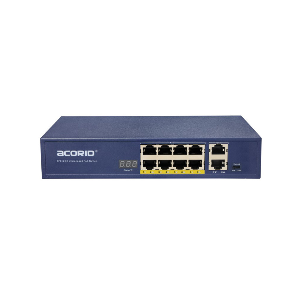 Switch PoE 8 cổng PoE x 2 cổng Uplink Acorid LS1708P2G Rj45-96W- Hàng nhập khẩu