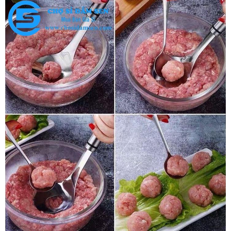 Dụng cụ làm thịt viên, chả viên, nặn mọc - Thìa làm viên thịt cao cấp G262-MuongTV