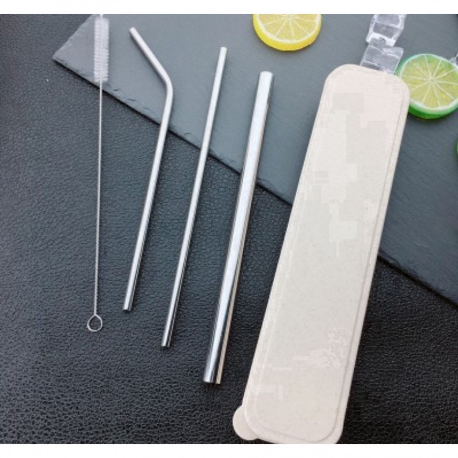 Set Hộp 3 Ống Hút Inox 304 Kèm Cọ Rửa Có Mix Màu Ngẫu Nhiên