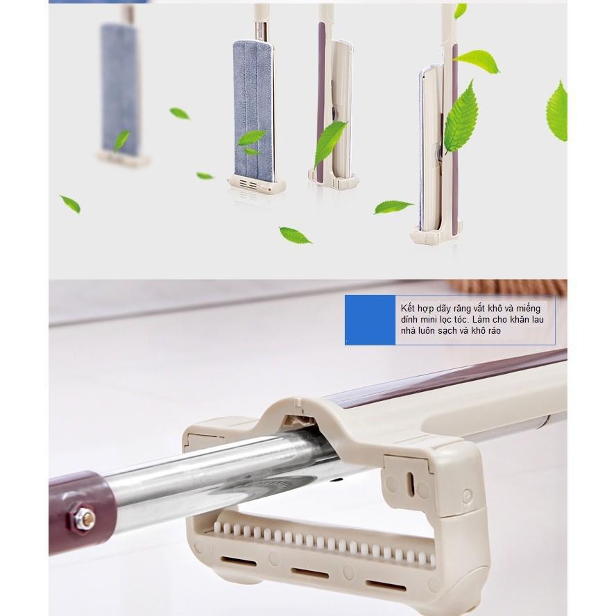 Cây lau nhà vắt nhanh thông minh 360 độ + tặng thêm 1 bông lau