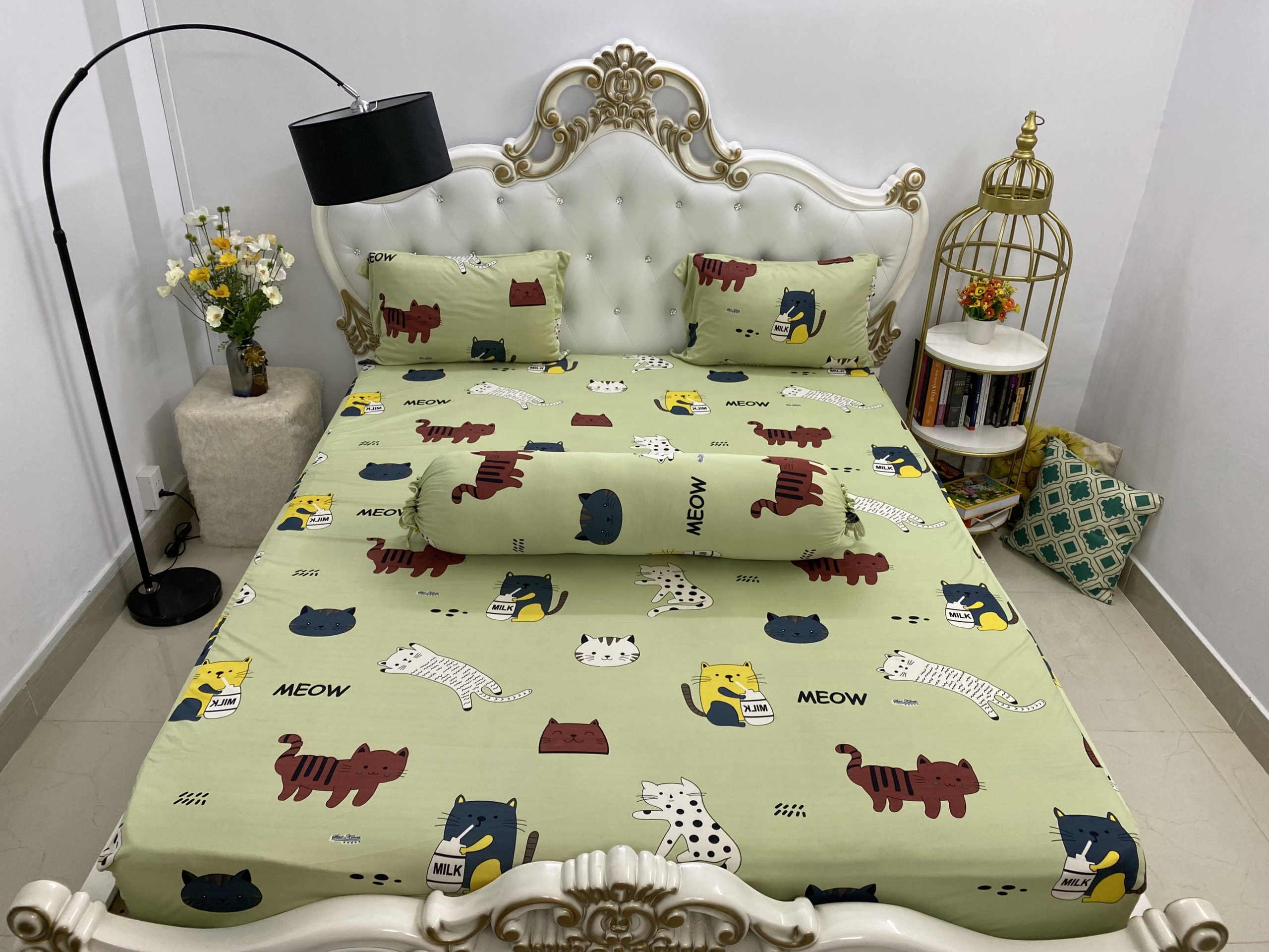 Bộ Drap Thun Lạnh Hàn Quốc cực bền màu , đủ size