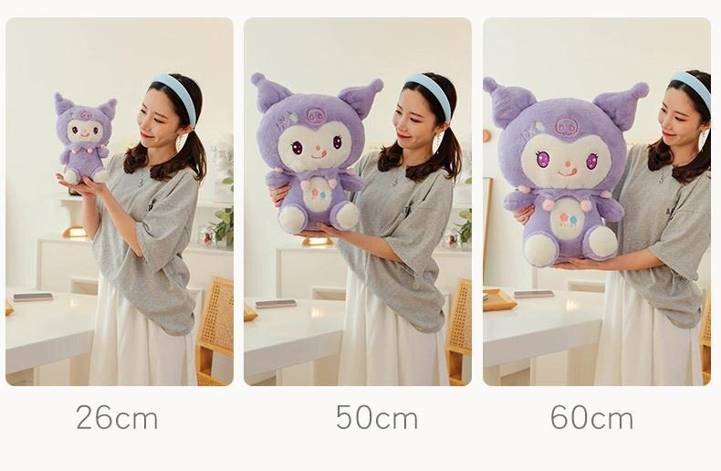 Thú bông thỏ melody kuromi tím - Size từ 26cm đến 60cm - Quà tặng gấu bông thỏ siêu dễ thương - Gối ôm mềm mịn cho bé