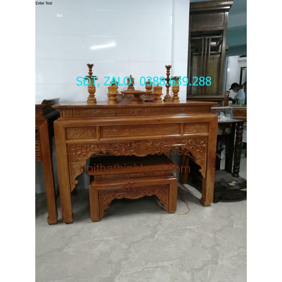 Bàn thờ và cúng cơm gỗ mít