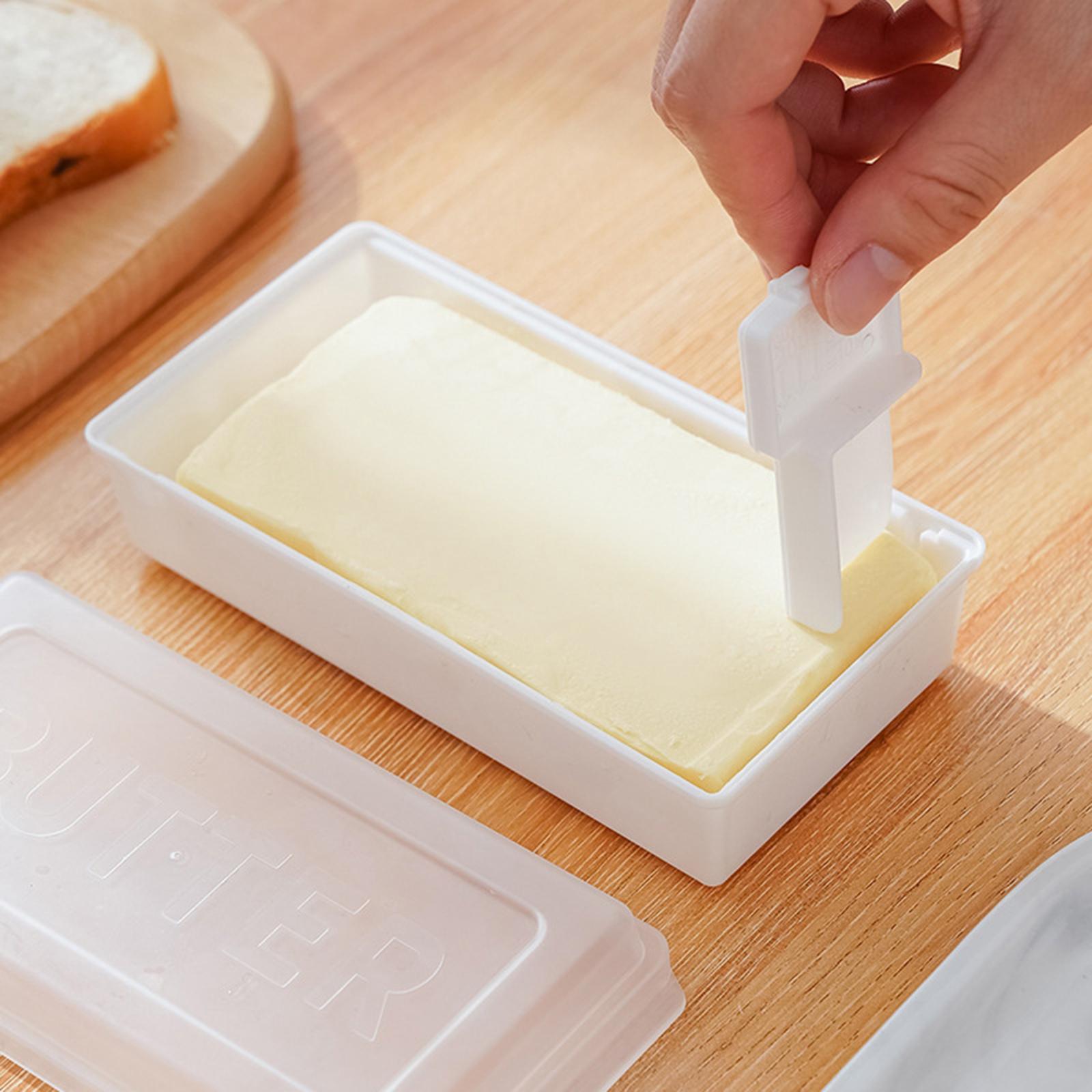 Butter with Lid Butter Cutting Storage Box for Fridge Dining Countertop