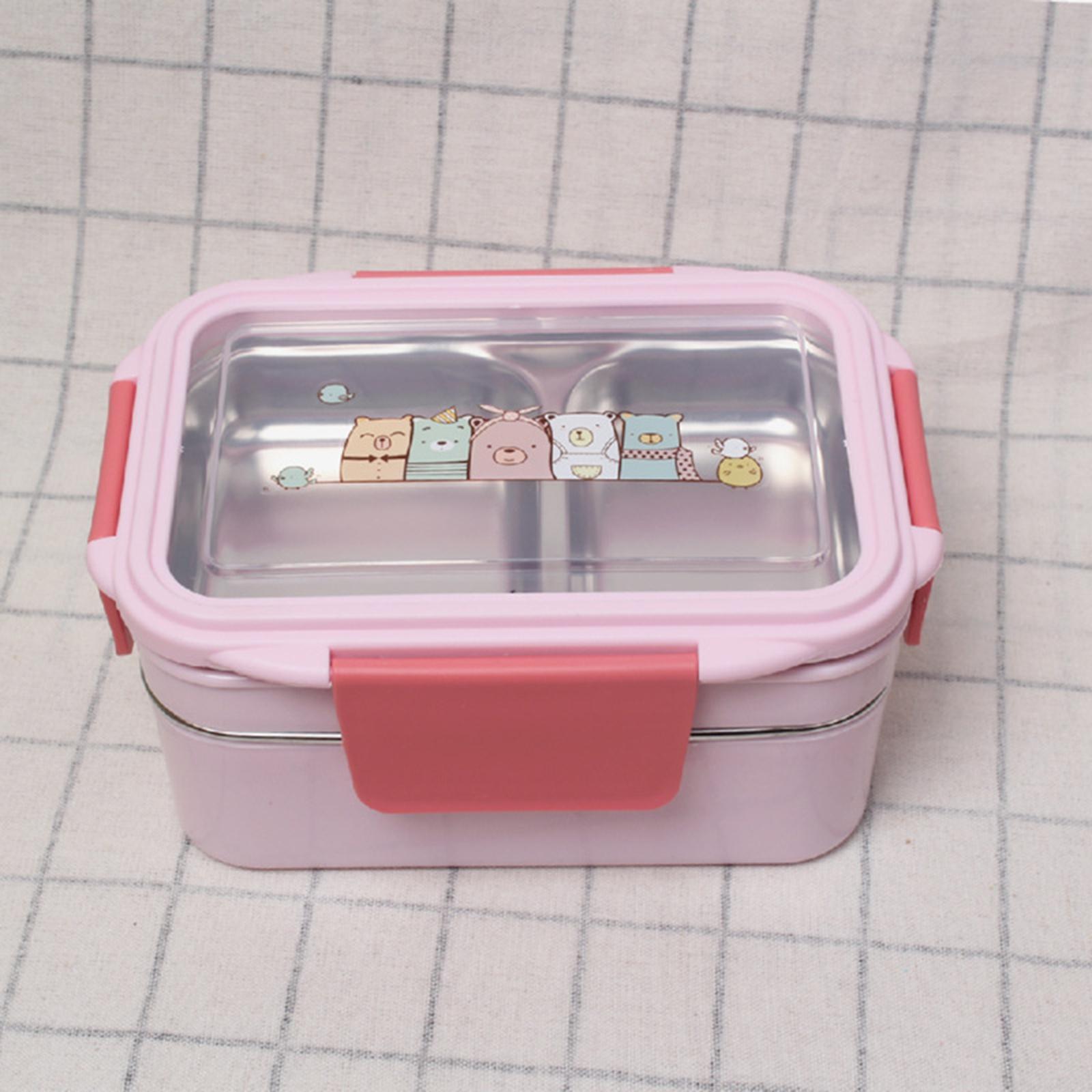 2 Layer Stainless Steel Bento Box Food Container for Outdoor Camping Hiking