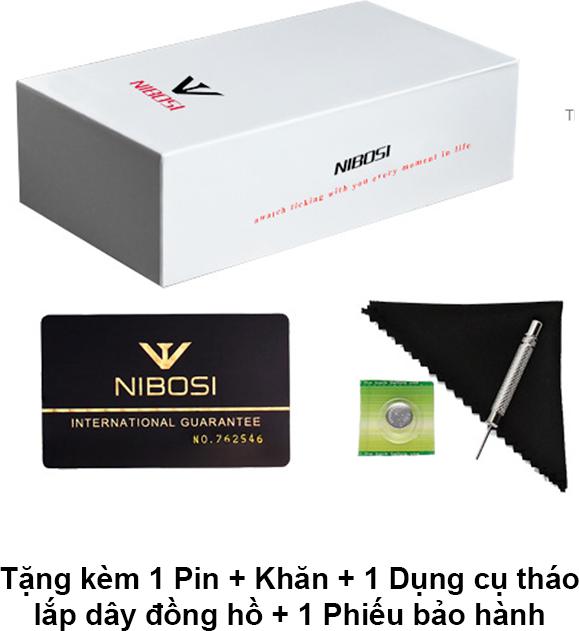 Đồng Hồ Dây Lưới Siêu Mỏng Nibosi NI2321 (40mm) + Tặng kèm pin