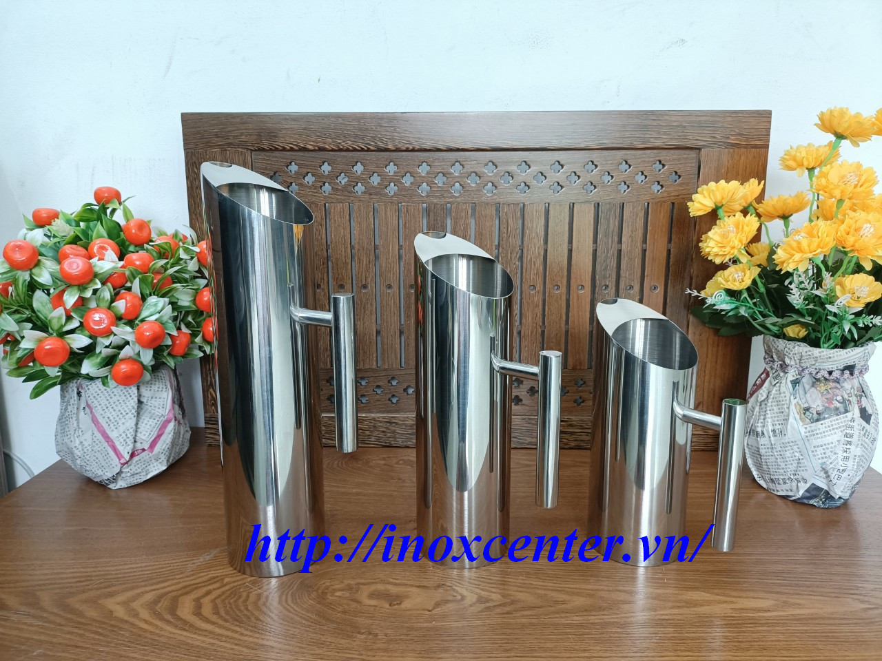 CA INOX RÓT NƯỚC HÌNH ỐNG TRE - NƯỚC LẨU, TRÀ ĐÁ, NƯỚC ÉP, NƯỚC NGỌT DÙNG TRONG NHÀ HÀNG