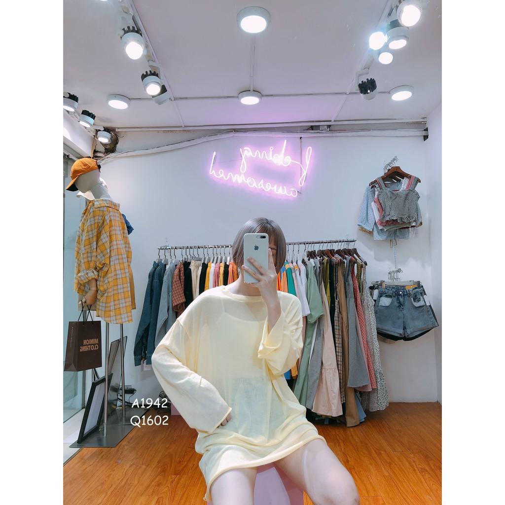 Áo thun xuyên thấu dài tay Minion Clothing form rộng, dáng Unisex phong cách Ulzzang, thời trang Streetwear A1942