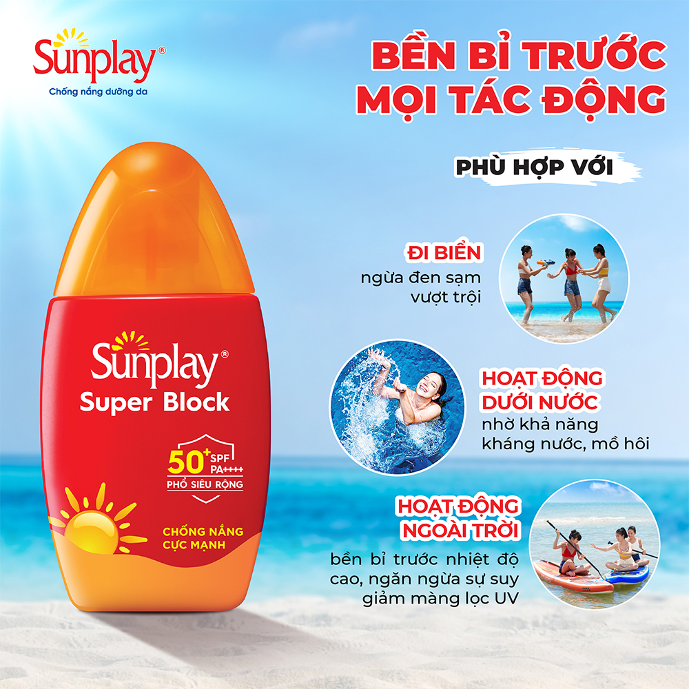 Kem chống nắng Sunplay cực mạnh dạng sữa Sunplay Super Block SPF 81, PA++++ 30g