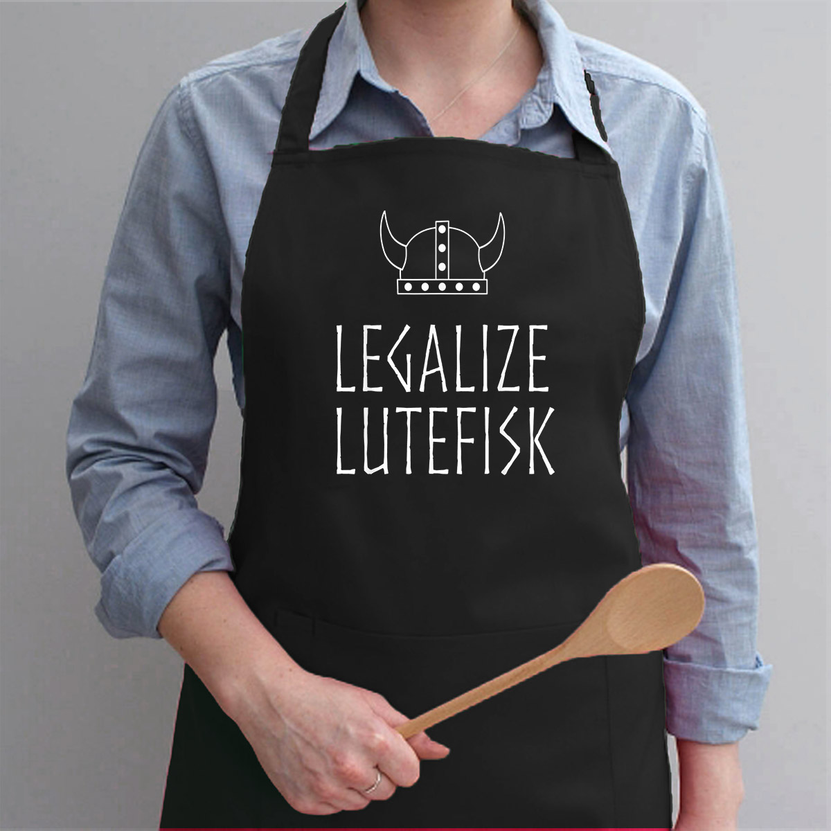 Tạp Dề Làm Bếp In Hình Legalize Lutefisk Funny Viking