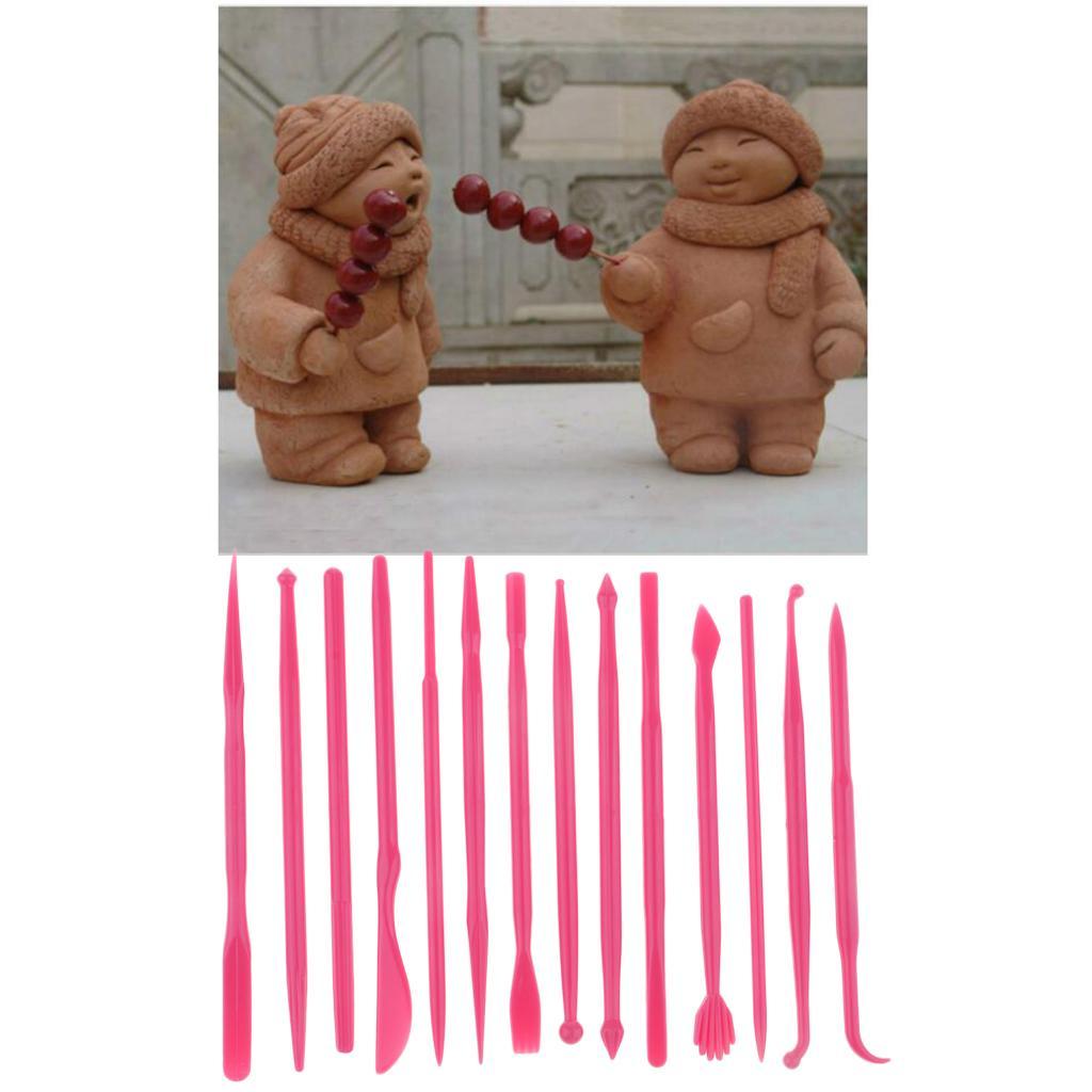 14 Set Kids Clay Sculpting Modeling Tools Ceramic Polymer Clay Carving Tools