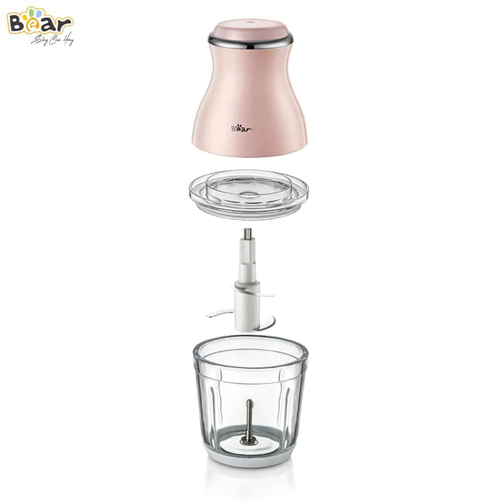 Máy xay thực phẩm đa năng Bear QSJ-B02X5 / QSJ-B02U2 - Dung tích 600ml, Công suất 200W, Xay thịt, rau củ, trái cây, bột cho bé - HÀNG CHÍNH HÃNG