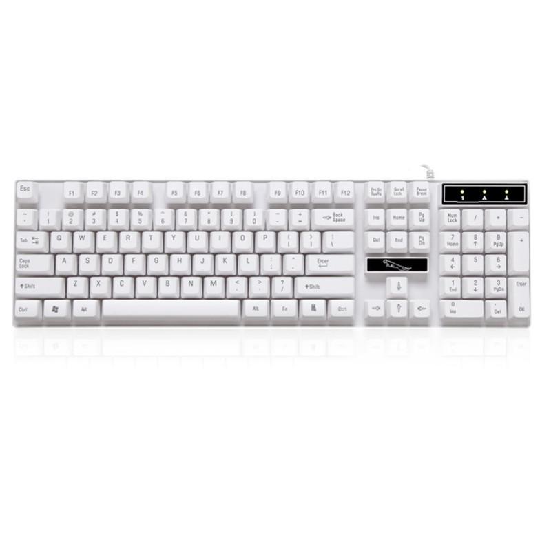 Đảm bảo chất lượng đèn đuổi theo Leopard Q17 trắng / đen bàn phím usb gia đình kinh doanh tất cả trong một máy tính xách tay máy tính để bàn có dây