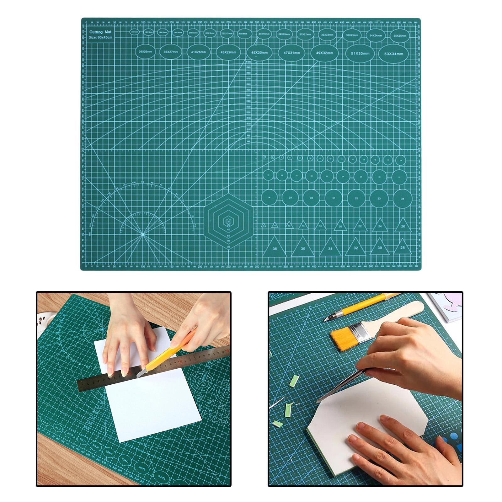 2-3pack A1/A2/A3/A4 Cutting Mat Rotary Cutter Knife Printed Grid Craft green