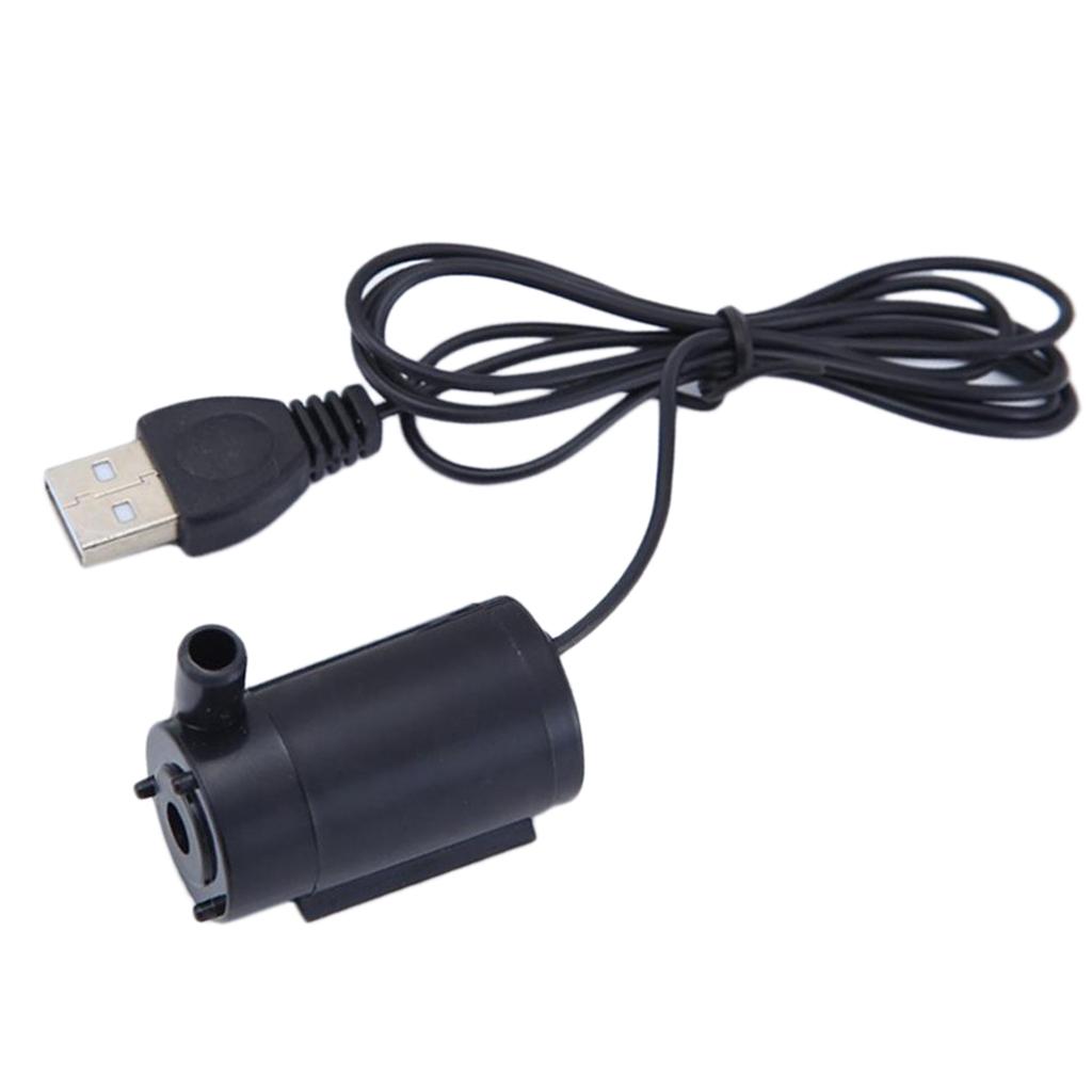 Mini DC3V-6V USB Lưu Thông Nước Bơm Chìm Với 1 M Dùng Cho Cá, lưu Thông Nước/Ngang Đen