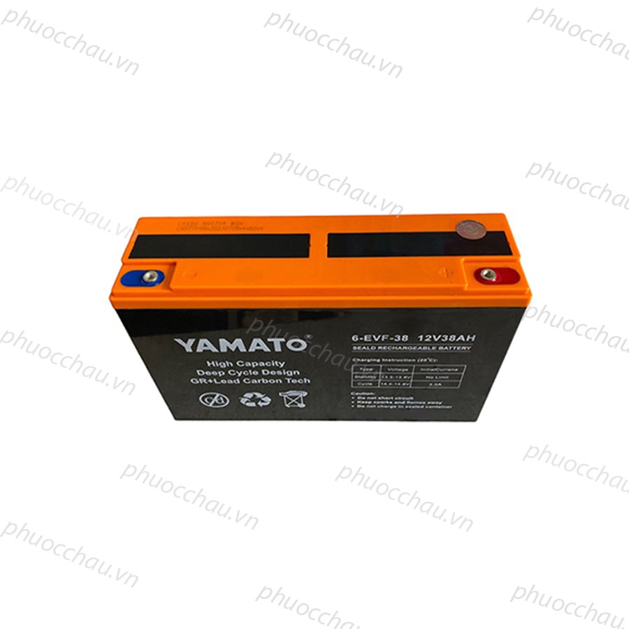 Ắc Quy Xe Máy Điện YAMATO 6-EVF-38 12V-38AH, acquy dùng cho Xe Điện, Năng Lượng Mặt Trời