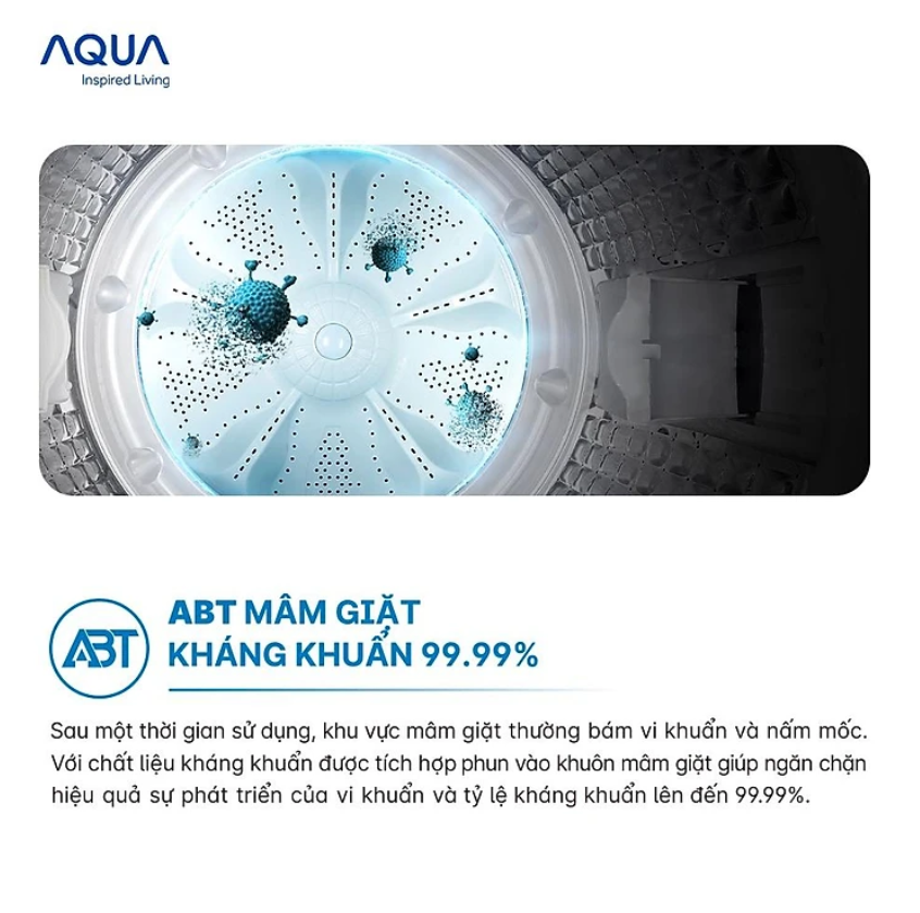 Máy Giặt Aqua 9.5kg AQW-FR95HT.S - Hàng chính hãng