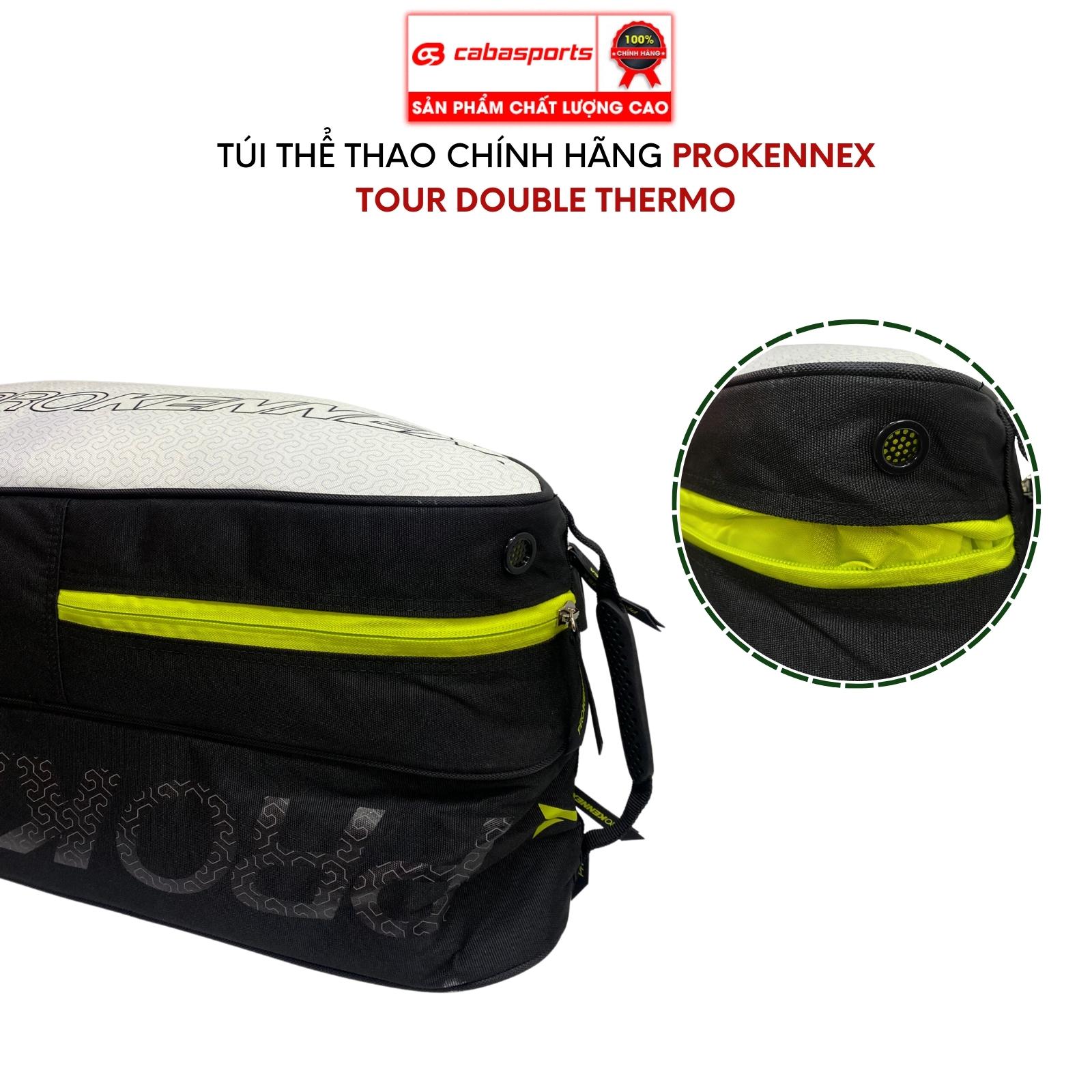 Túi thể thao Prokennex Tour Triple Thermo cao cấp chính hãng, Túi đựng phụ kiện du lịch thể thao 3 ngăn siêu rộng rãi