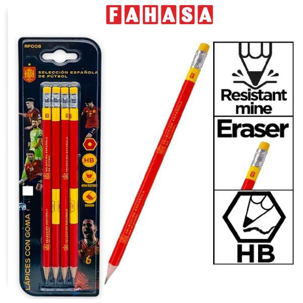 Vỉ 4 Bút Chì HB La Roja - MP RF008