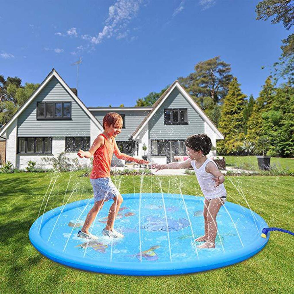 Tấm Đệm Phun Nước Cho Bé 1.6M Hình Sinh Vật Biển