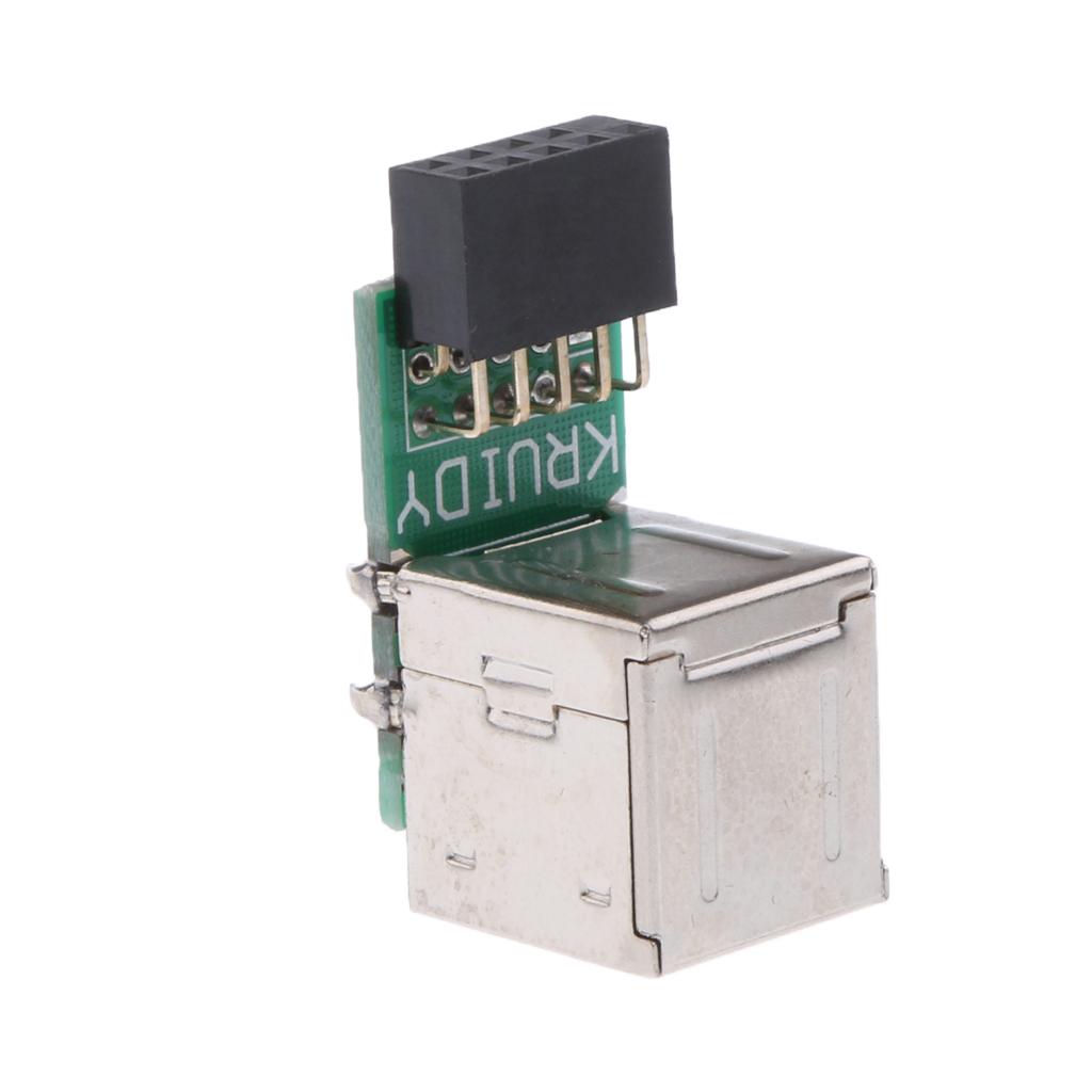 9Pin Motherboard to Double Layer 2Port USB2.0 Female Internal Header Adapter
