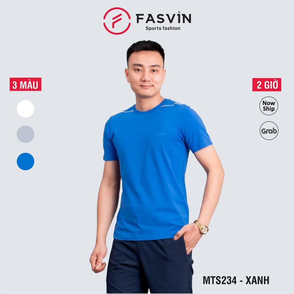 Áo thun nam Fasvin TS20234.HN vải cotton mềm mịn thoáng mát không bai không xù, bền màu