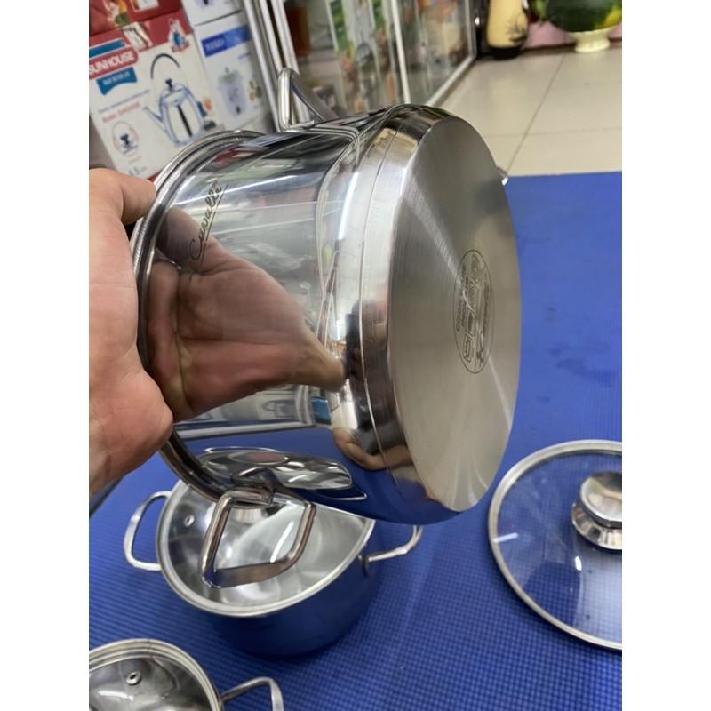 Bộ nồi INOX bộ 3 và bộ 4 cái innox 304