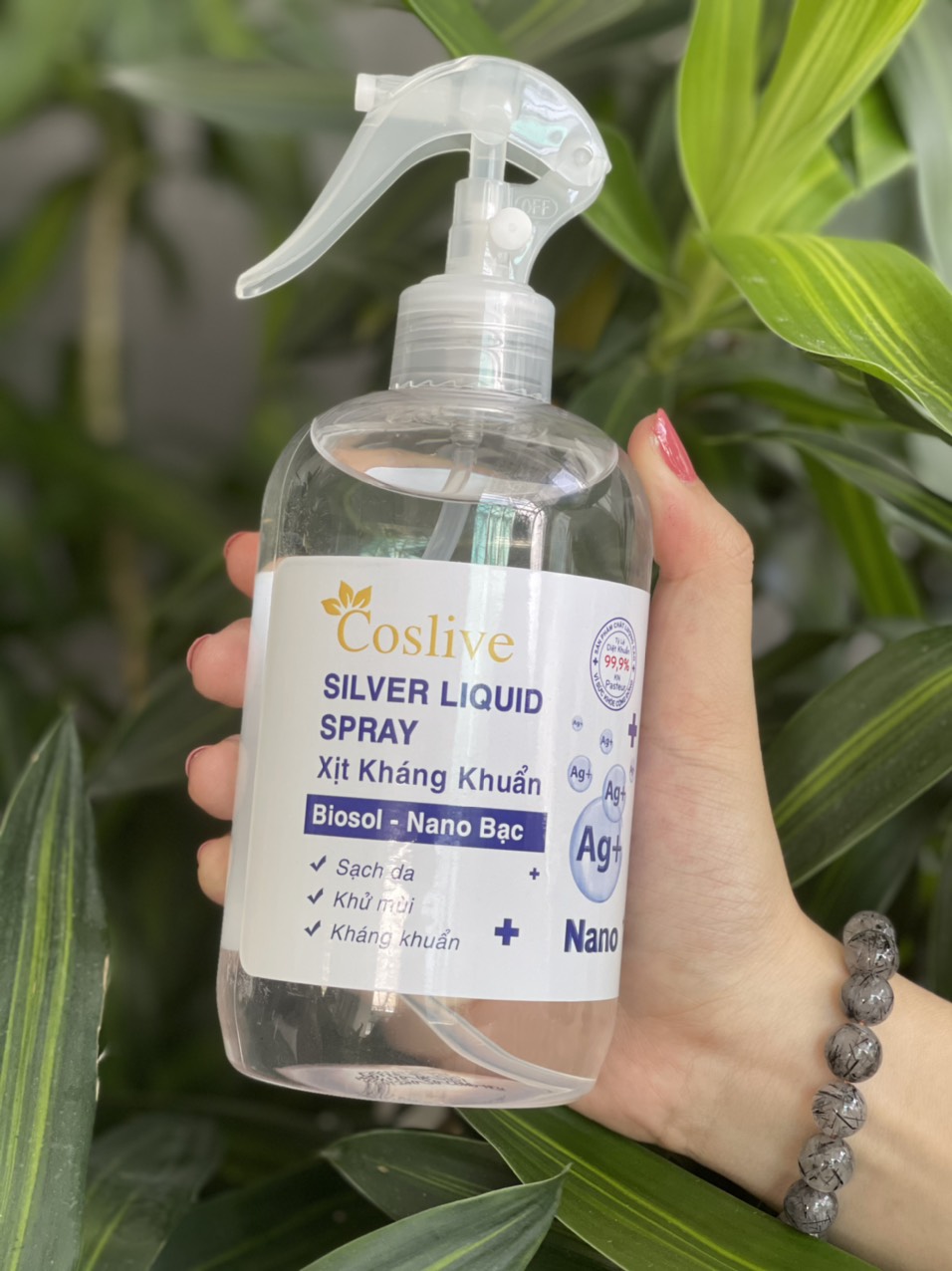 XỊT KHÁNG KHUẨN NANO BẠC COSLIVE 500ML