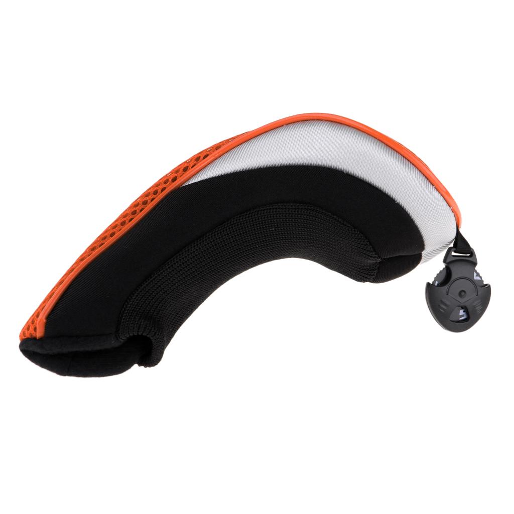 Golf Hybrid UT Club Head Cover Headcover & Adjustable Number Tag 2 3 4 5 7 X - Premium, Durable & Portable - Orange, 2 Pieces